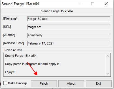 SOUND FORGE Pro 15破解补丁