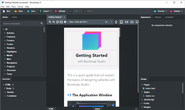 Bootstrap Studio 5绿色版