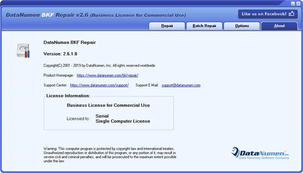 DataNumen BKF Repair破解版