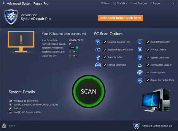 Advanced System Repair Pro破解版