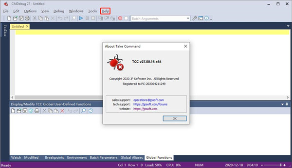 JP Software CMDebug破解版